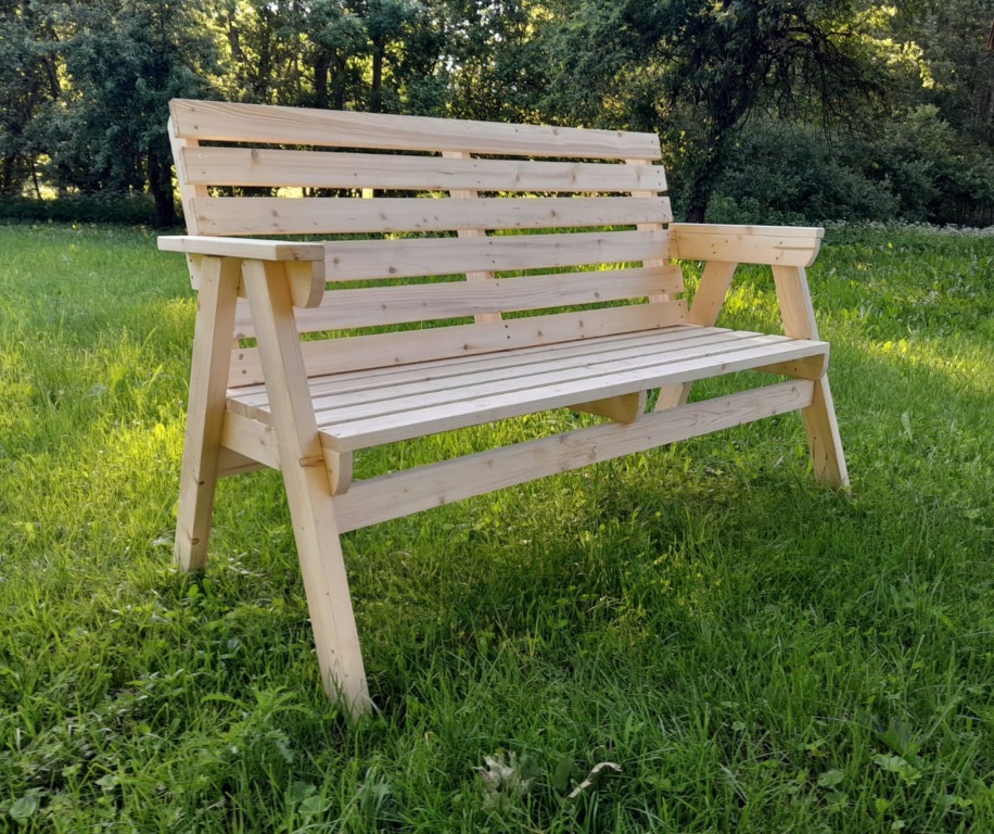 dārza sols ar atzveltni