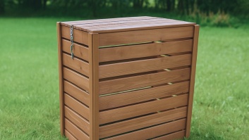 Wooden compost container